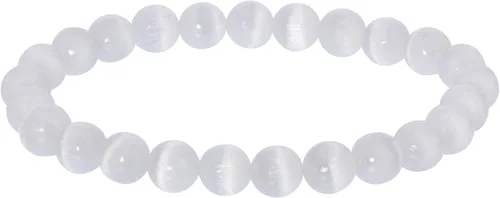 Vista 148 de Gem Avenue Handmade Round Bead Stretch Bracelet Unisex Natural Stone Beaded Jewelry for Men & Women, Elastic Wristband for Daily Wear