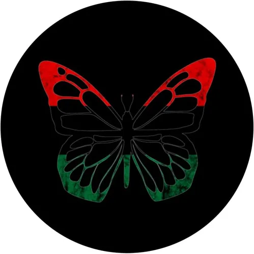 Vista 3 de Black Liberation Flag Butterfly Pan African UNIA Flag PopSockets Swappable PopGrip