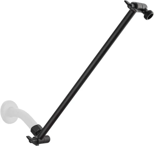 Vista 16 de Brazo de extensión para cabezal de ducha ajustable de 5 pulgadas, con tornillo de fijación con seguro, de latón cromado con ángulo ajustable