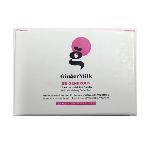 Vista 2 de Ampolla nutritiva para el tratamiento del cabello con proteínas y provitamina B5 de Jengibre BE GENEROUS (Paquete de 3 x 0.5 fl oz)