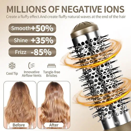 Vista 3 de Multistyler Pro 5 en 1, moldeador de aire caliente para rizar, alisar, dar volumen, todo tipo de cabello