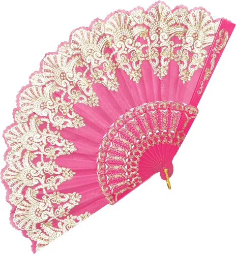 Vista 16 de EOSAU Abanicos plegables chinos de mano para mujeres, plegables a granel para fiestas, bodas, iglesias, bailes (10 colores mezclados)