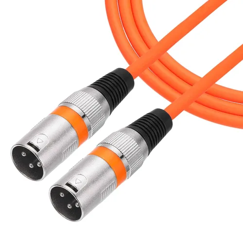 Vista 9 de MECCANIXITY Cable de micrófono XLR macho a macho de 2 pies y 3 pines, adaptador profesional de audio XLR, cables de micrófono para sistemas PA