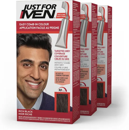 Vista 7 de Just For Men Tinte para el Cabello Masculino Color Fácil de Aplicar Peinando Marrón oscuro A-50