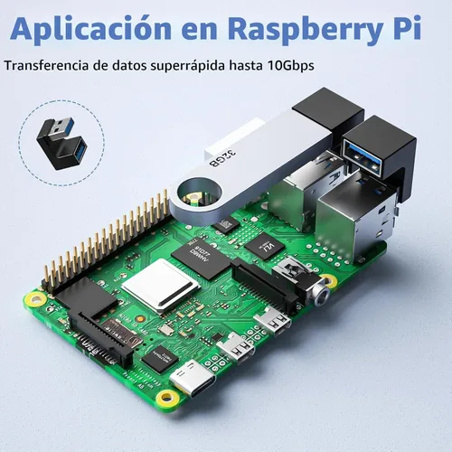 Vista 2 de Paquete de 6 adaptadores USB 3.1 de 180 grados y 90 grados Left&Right Angle USBA Male to Female Extender Connector for PC, Laptop, USB Car