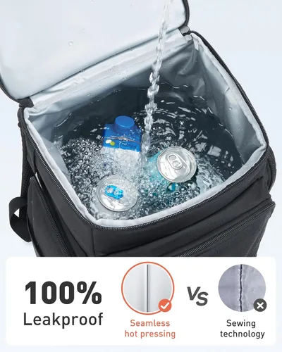 Vista 3 de TOURIT Enfriador de mochila aislante: 30 latas impermeable a prueba de fugas mochila más fresca suave bolsa de viaje playa picnic camping