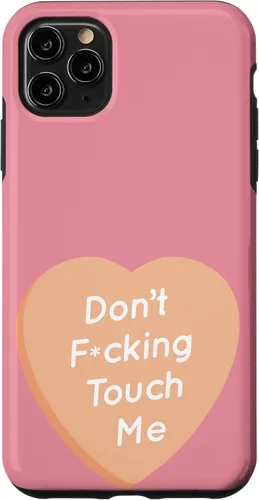 Vista 13 de Don't F Touch Me - Carcasa para iPhone 17, diseño de texto de corazón