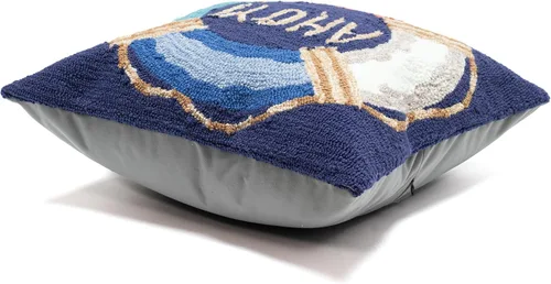 Vista 4 de Liora Manne Decorativo, insertos y fundas Ahoy azul marino, cojines de 18 x 18 pulgadas