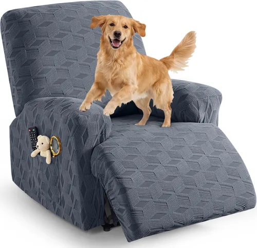 Vista 53 de TAOCOCO Funda para Reclinable de 3 Piezas, Fundas para Silla Reclinable, Funda Elástica de Jacquard para Silla Reclinable, Protector de Muebles