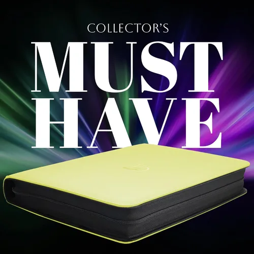 Vista 2 de TopDeck TopLoader Carpeta Contiene más de 200 estuches duros tipo Toploader Álbum de 9 bolsillos para tarjetas de colección Carpeta de Amarillo