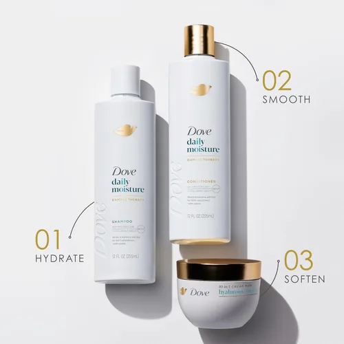 Vista 8 de Dove Champú Nutritive Solutions Daily Moisture hidratante para cabello seco, 12 onzas líquidas (4 unidades)