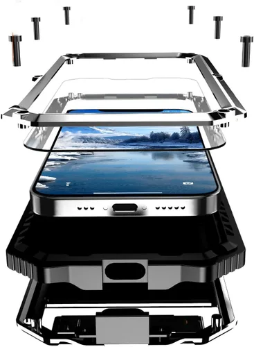 Vista 13 de Lunivop Compatible con iPhone 15 Pro Max Funda Protección Resistente a Prueba de Polvo Protector de Pantalla Integrado Soporte Resistente 360 Cuerpo