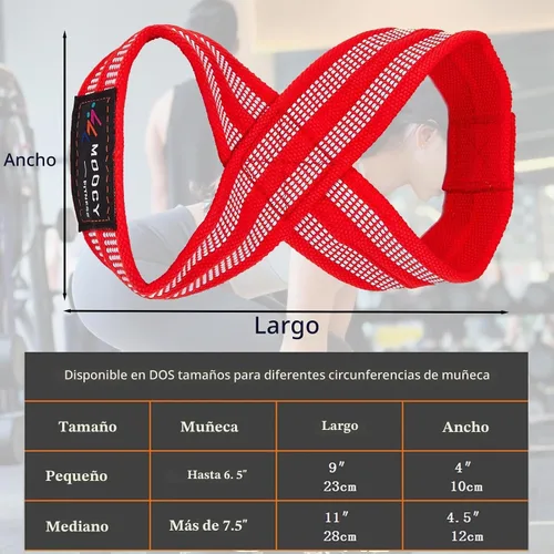 Vista 2 de Figura 8 Correas de elevación - Correas de levantamiento de pesas y levantamiento de pesas para entrenamiento cruzado