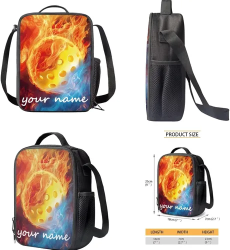 Vista 88 de FOR U DESIGNS Fuego baloncesto impreso niños escuela mochilas viaje mochila libro bolsa