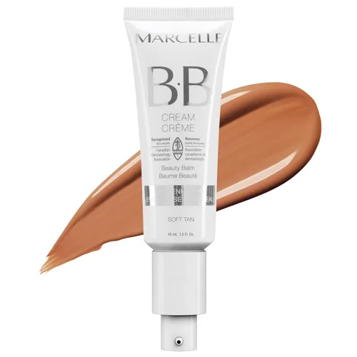 Vista 14 de Marcelle BB Cream Beauty Balm - Crema hidratante de color justo, hidratación ligera, hipoalergénica, no comedogénica, sin fragancia ni aceite, libre
