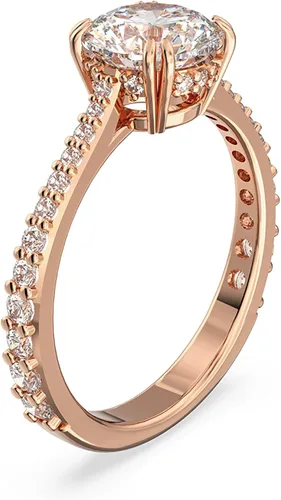 Vista 2 de Swarovski Constella Cocktail Ring Jewelry Collection Princess Cut Clear Crystals
