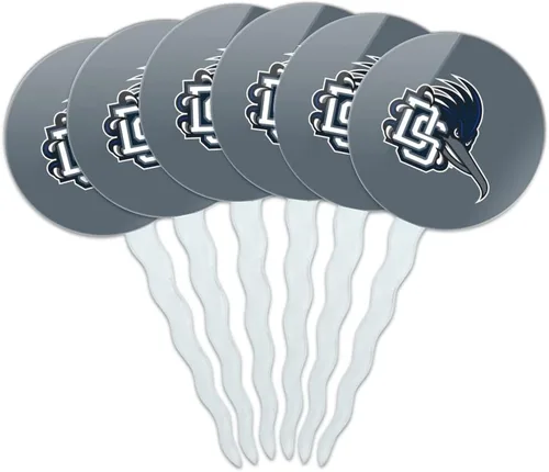 Vista 10 de Abilene Christian - Juego de 6 palillos para cupcakes con logotipo secundario