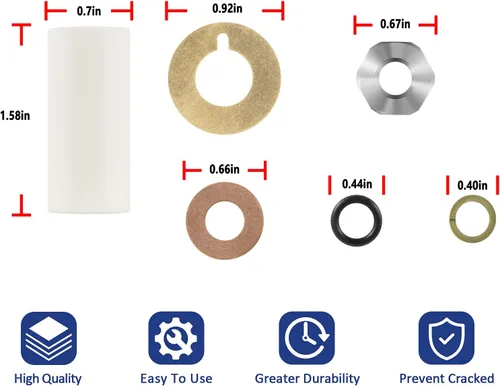 Vista 5 de AR2546 Bomba 0.709 in Kit de pistón de cerámica Kit de reparación de émbolo para bomba Annovi Reverberi RK RKA RKV XRCA XRV XRCV