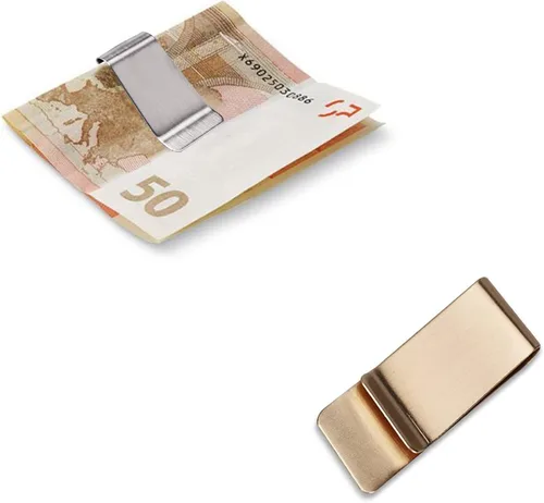 Vista 3 de WAFJAMF Billetera delgada para dinero con clip de dinero de acero inoxidable para hombre pequeño