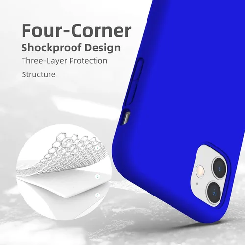 Vista 5 de Funda de silicona líquida compatible con iPhone 11, color azul Klein [Protección contra caídas] [Resistente a los arañazos, a prueba de golpes]