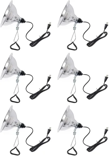 Vista 10 de Simple Deluxe Paquete de 1 lámpara de abrazadera con reflector de aluminio de 10.5 pulgadas y protector de bombilla de hasta 250 W, enchufe E26