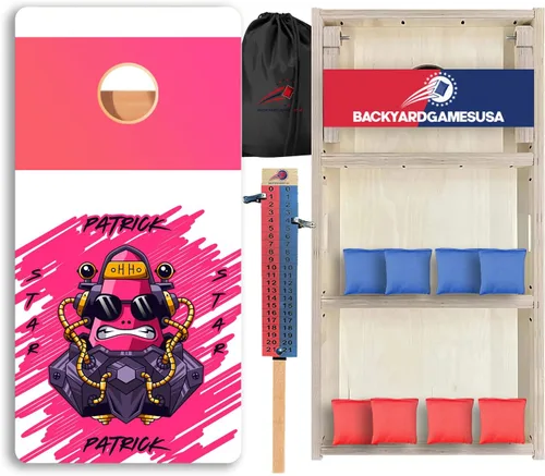 Vista 72 de CornholeGamesUSA Pro - Juego de tablas de Cornhole Fabricado en Estados Unidos Abedul báltico 3/4 Sin rebote Patas triples gruesas Dos