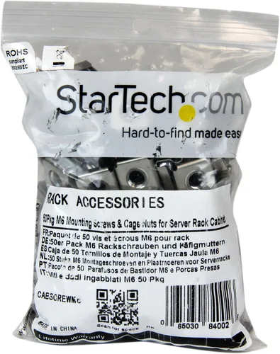 Vista 3 de StarTech.com Tornillos de montaje y tuercas enjauladas para gabinetes de servicio