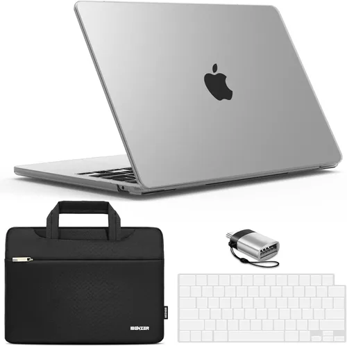 Vista 11 de IBENZER Compatible con MacBook Air de 13 pulgadas 2026 2025 2024 2023 2022 M4 A3240 M3 A3113 M2 A2681, carcasa rígida, funda y cubierta de teclado