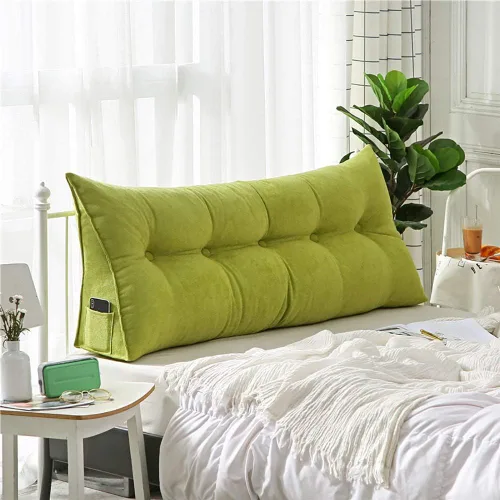 Vista 8 de HHXX Almohada de respaldo de cama, cojín de cuña triangular, respaldo tapizado para cabecero, soporte para sentarse en la cama, soporte de respaldo