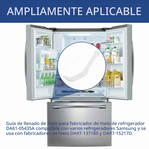 Vista 2 de DA61-05435A Guía completa de hielo para nevera, pieza de repuesto de brazo de nivel de apagado apto para refrigeradores Samsung