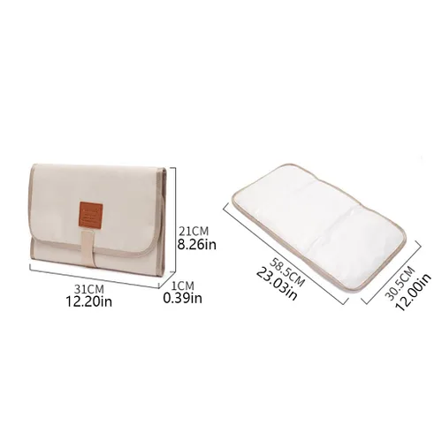 Vista 4 de Cambiador portátil plegable para pañales de bebé, cambiador de pañales impermeable Cambiador de pañales de viaje Hoja de cambio de pañales