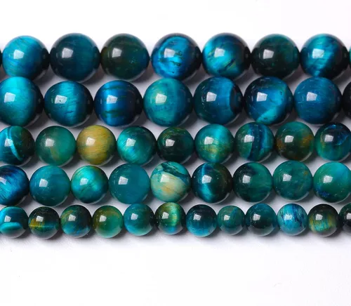 Vista 174 de 100 cuentas de piedra multicolor natural de 0.236 pulgadas (0.236 in), cuentas espaciadoras sueltas redondas para hacer pulseras, collares, aretes