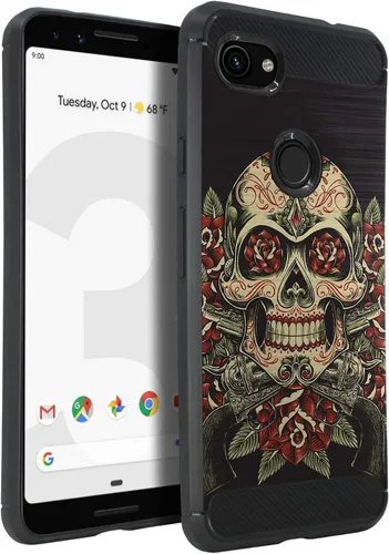 Vista 7 de CasesOnDeck - Funda compatible con Google Pixel 3A (2019) - Funda de TPU con patrón pictórico, flexible, delgada y elegante (astronauta)