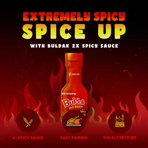 Vista 3 de Samyang 2XBuldak Salsa coreana picante sabor pollo picante 7oz (paquete de 1)