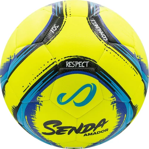Vista 2 de Senda Amador Bola de Fútbol de Entrenamiento, Certificado de Comercio Justo Amarillo y azul