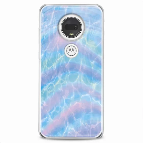 Vista 6 de Funda de TPU compatible con Motorola G9 G8 Plus G7 E20 P40 Z4 Edge 20 G22 Stylus Clear Phone Teléfono Diseño Azul Estampado Femenino Suave Arte