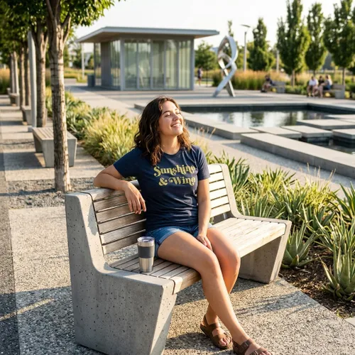 Vista 3 de Camiseta divertida con estampado de sol y vino para mujer