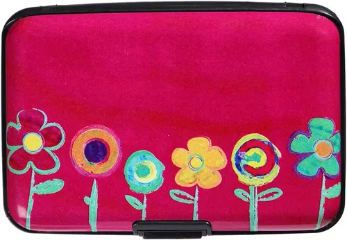 Vista 2 de Cartera de metal para tarjetas de crédito en aluminio con bloqueo RFID para hombres y mujeres