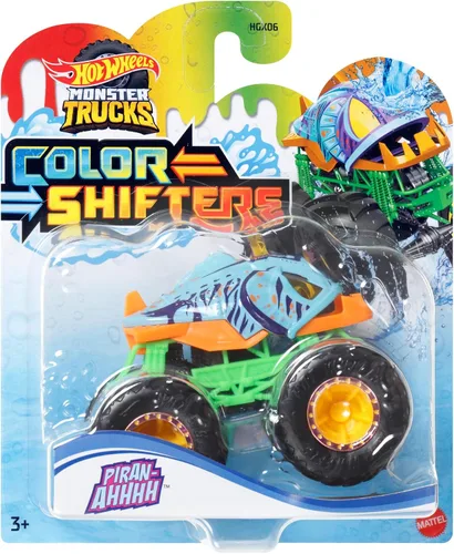 Vista 10 de Hot Wheels Monster Trucks - Surtido de juguetes de coche con cambio de color, 3 años