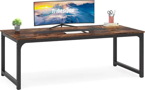 Vista 21 de Mesa para computadora Tribesigns moderna estilo sencillo para PC, portátil, estudio, moderna estación de trabajo para el oficina en casa