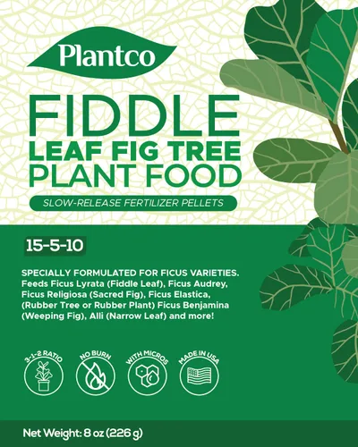 Vista 4 de Fiddle Leaf Fig Tree Plant Food - Fertilizer Granules Feed Continuously for 6 Months NPK 15-5-10 Slow-Release Fertilizer for Potted Fig Leaf and