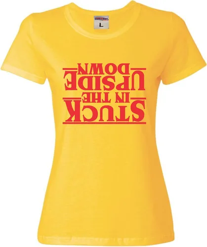 Vista 8 de Go All Out Camiseta para mujer Stuck in The Upside Down