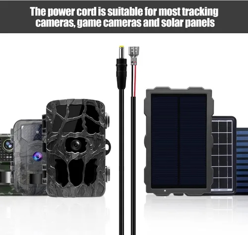 Vista 6 de Cable de alimentación para cámara de sendero, cable de alimentación externo CC de 79 pulgadas compatible con cámara de juego de 0.217 x 0.083 in DC