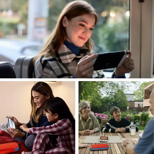 Vista 8 de Orzly Funda de transporte para consola OLED Tanami Nintendo Switch con compartimento de almacenamiento de accesorios y juegos, funda fácil