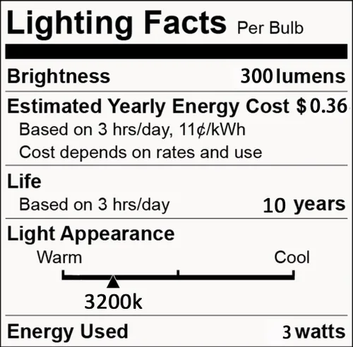 Vista 5 de Bombillas de Luz LED de Bajo Voltaje de 12V - Neutral 3W (Solo para 12-36V), Paquete de 6