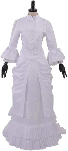 Vista 3 de Fortunehouse Vestido victoriano de Bustle disfraz de Halloween Steampunk victoriano gótico cosplay