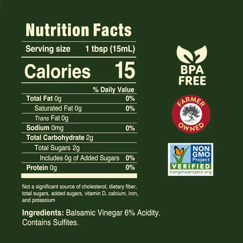 Vista 2 de Vinagre balsámico gourmet de Pompeian, naturalmente sin gluten, 16 onzas líquidas (473 ml) Vinagre para cocinar: sabor dulce y picante