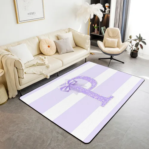 Vista 34 de Erosebridal Blue Bow Living Room Rugs Kawaii Bow Knot Decorative Carpet for Kids Girls Teens Women Girly Princess Bows Area Rug 3X5 Cute Ribbon