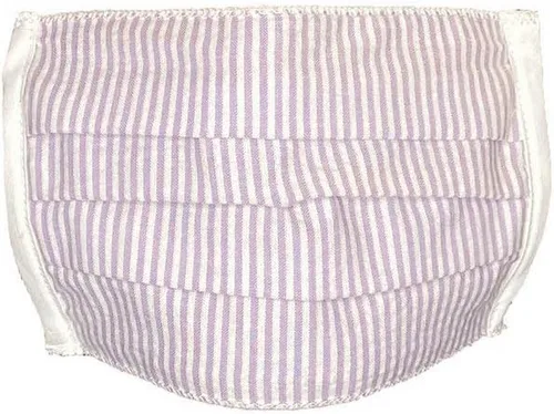 Vista 3 de Avery Hill Tapabocas en tela de algodón, lavable, reutilizable, protección contra el polvo y polución, Fishbone Turquesa Bronceado
