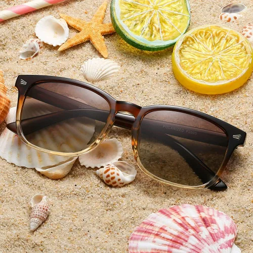 Vista 3 de DUSHINE - Gafas de sol polarizadas para mujer, estilo clásico, retro, 100 % protección UV